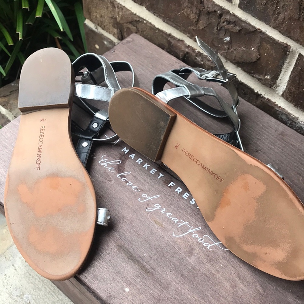REBECCA MINKOFF SANDY NAILHEAD SANDALS - Picture 3 of 6
